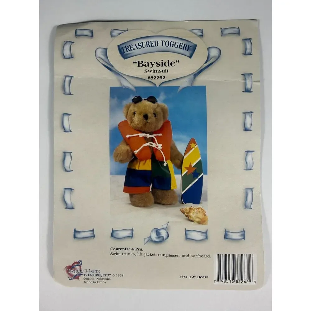 Vintage Tender Heart Treasures Bayside Swimsuit Teddy Bear Outfit 12